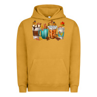 Pigment Peanut Butter Thankful Coffee Cups Urban Hoodie - texasbilliewilder