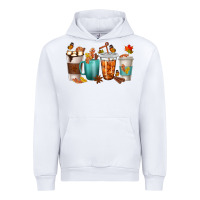 White Thankful Coffee Cups Urban Hoodie - texasbilliewilder