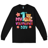 Black my first valentines day Long Sleeve Tee - AdoDesignShop