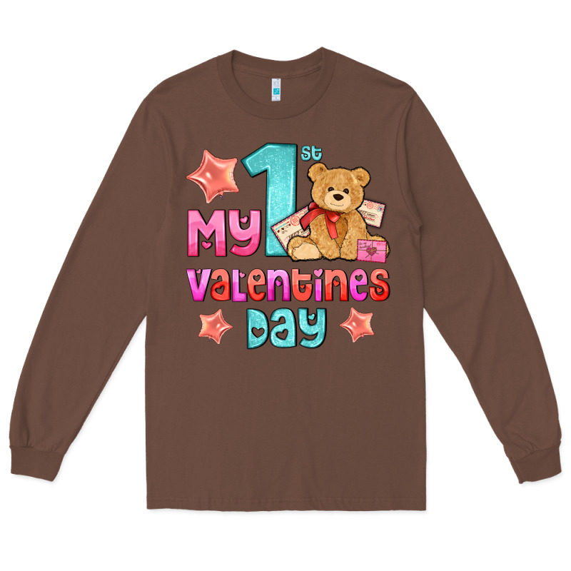 My First Valentines Day Long Sleeve Tee by AdoDesignShop | Teevron