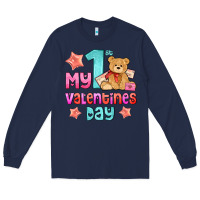 Navy my first valentines day Long Sleeve Tee - AdoDesignShop