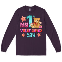 Plum my first valentines day Long Sleeve Tee - AdoDesignShop