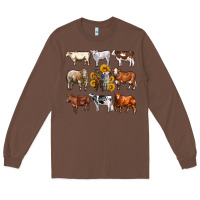 Chestnut western cowsand sunflowers Long Sleeve Tee - AdoDesignShop