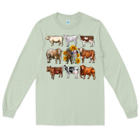 Matcha western cowsand sunflowers Long Sleeve Tee - AdoDesignShop