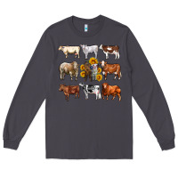 Smoke western cowsand sunflowers Long Sleeve Tee - AdoDesignShop