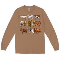 Toasted Coconut western cowsand sunflowers Long Sleeve Tee - AdoDesignShop