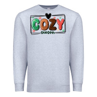 Heather Grey cozy season Premium Sweatshirt - MaliasSmallBusiness