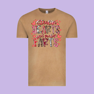 Stealin Hearts And Makin Farts Vintage Tee Designed By Racoondesign