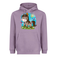 Lavender little cute horse Heavyweight Hoodie - NancyCooperArtShop