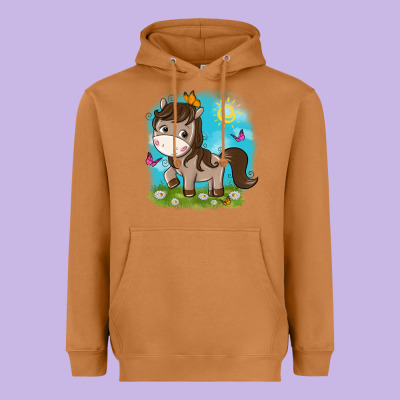 Little Cute Horse Heavyweight Hoodie Designed By Nancycooperartshop