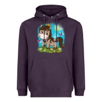Plum little cute horse Heavyweight Hoodie - NancyCooperArtShop