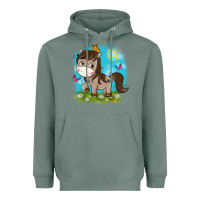 Sage little cute horse Heavyweight Hoodie - NancyCooperArtShop