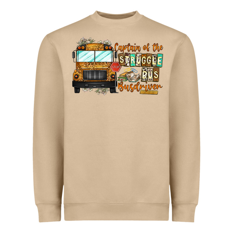 Captain Of Struggle Bus Busdrive Heavyweight Sweatshirt by CowhideDigitalArt | Teevron