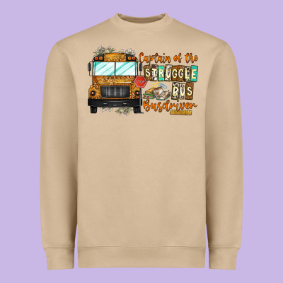 Captain Of Struggle Bus Busdrive Heavyweight Sweatshirt Designed By Cowhidedigitalart