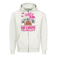 Oatmeal Heather As A Aries Girl I Was Born With My Heart On My Sleeve And A Mouth Zipper Hoodie - Jasminsmagicworld