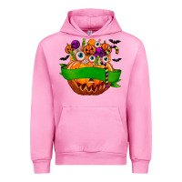 Fuchsia Pink Personalized Boy Halloween Candy Urban Hoodie - texasbilliewilder