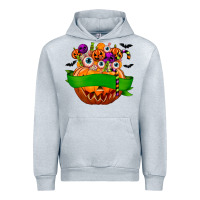 Heather Grey Personalized Boy Halloween Candy Urban Hoodie - texasbilliewilder