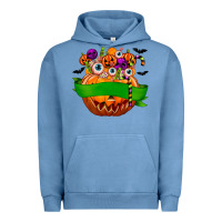 Pigment Pebble Blue Personalized Boy Halloween Candy Urban Hoodie - texasbilliewilder