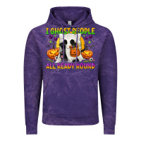 Cloud Purple I Ghost People All Ready Round Vintage Hoodie - texasbilliewilder