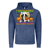 Vintage Denim I Ghost People All Ready Round Vintage Hoodie - texasbilliewilder