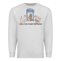 Dove Grey a thrill of hope nativity Premium Sweatshirt - MaliasSmallBusiness