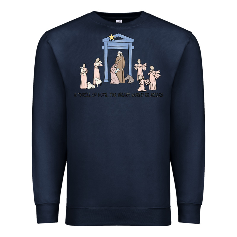 A Thrill Of Hope Nativity Premium Sweatshirt by MaliasSmallBusiness | Teevron