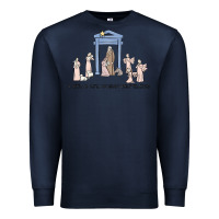 Navy a thrill of hope nativity Premium Sweatshirt - MaliasSmallBusiness