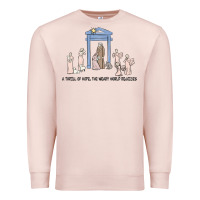 Pale Pink a thrill of hope nativity Premium Sweatshirt - MaliasSmallBusiness
