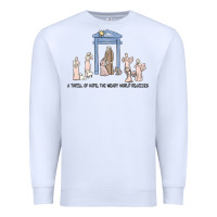 White a thrill of hope nativity Premium Sweatshirt - MaliasSmallBusiness