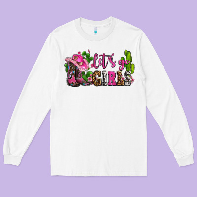 Lets Go Girls With Boots And Hats Long Sleeve Tee Designed By Adodesignshop