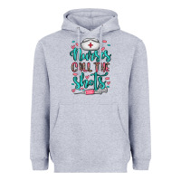 Heather Grey nurses call the shots Heavyweight Hoodie - NancyCooperArtShop