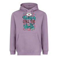 Lavender nurses call the shots Heavyweight Hoodie - NancyCooperArtShop