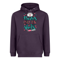 Plum nurses call the shots Heavyweight Hoodie - NancyCooperArtShop