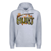 Heather Grey the hunt is on Premium Hoodie - Artiststas
