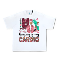 White nursing is my cardio Urban Heavy Tee - BarkalooDesign