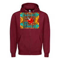 Burgundy just a girl who loves ladybugs Zipper Hoodie - LillyAllenDesigns