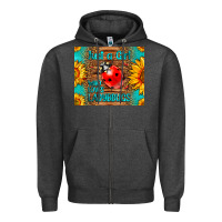 Charcoal Heather just a girl who loves ladybugs Zipper Hoodie - LillyAllenDesigns
