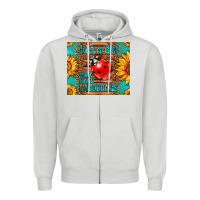 Dove Grey just a girl who loves ladybugs Zipper Hoodie - LillyAllenDesigns