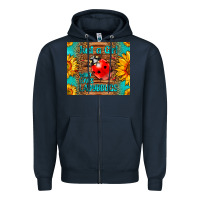 Navy just a girl who loves ladybugs Zipper Hoodie - LillyAllenDesigns