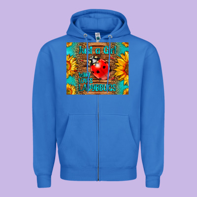 Just A Girl Who Loves Ladybugs Zipper Hoodie Designed By Lillyallendesigns