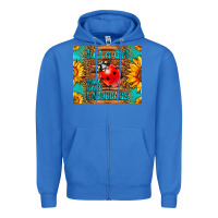 True Royal just a girl who loves ladybugs Zipper Hoodie - LillyAllenDesigns
