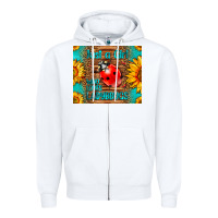 White just a girl who loves ladybugs Zipper Hoodie - LillyAllenDesigns