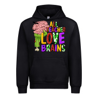 Black All Teacher Love Brains Urban Hoodie - texasbilliewilder