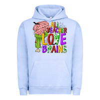 Pigment Grape Ice All Teacher Love Brains Urban Hoodie - texasbilliewilder