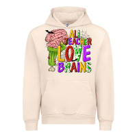 Sandshell All Teacher Love Brains Urban Hoodie - texasbilliewilder