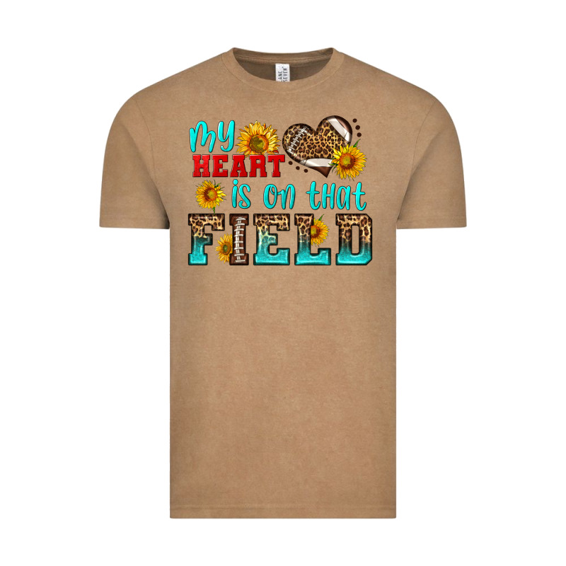 My Heart Is On That Field American Football Vintage Tee by HRA Design Shop | Teevron