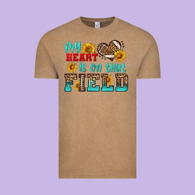 My Heart Is On That Field American Football Vintage Tee Designed By Hra Design Shop