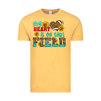 Vintage Mustard my heart is on that field american football Vintage Tee - HRA Design Shop