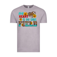 Vintage Zinc my heart is on that field american football Vintage Tee - HRA Design Shop
