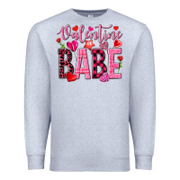 Heather Grey valentine babe Premium Sweatshirt - NancyCooperArtShop
